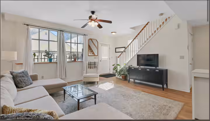Regent Street carriage house living room